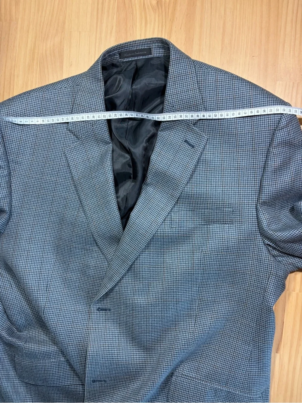 Ralph Lauren Gray-Blue Micro-Check Suit Jacket W